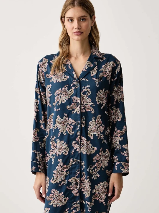 Zdjęcie produktu Lauren Ralph Lauren koszula nocna damska z bawełną granatowy