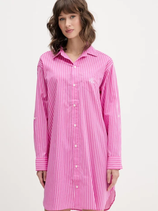 Zdjęcie produktu Lauren Ralph Lauren koszula nocna damska z wiskozy różowy