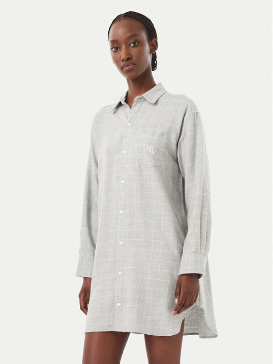Zdjęcie produktu LAUREN RALPH LAUREN Koszula nocna ILN32537 Szary Regular Fit
