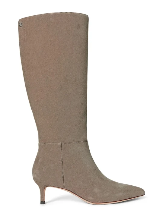 Zdjęcie produktu Lauren Ralph Lauren kozaki zamszowe Mckay Tl Hl beżowy