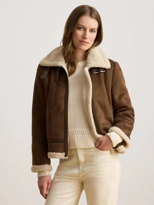 Zdjęcie produktu LAUREN RALPH LAUREN Kożuch | Regular Fit | shearling brązowy