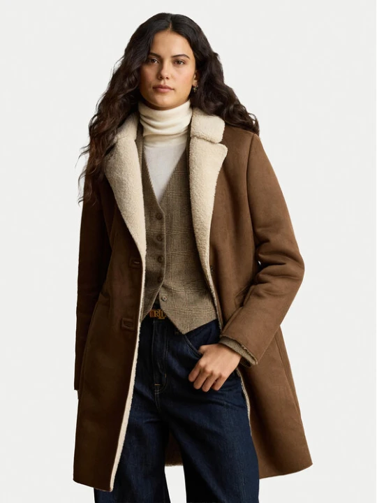 Zdjęcie produktu LAUREN RALPH LAUREN Kożuch sztuczny 297P04121003 Brązowy Regular Fit