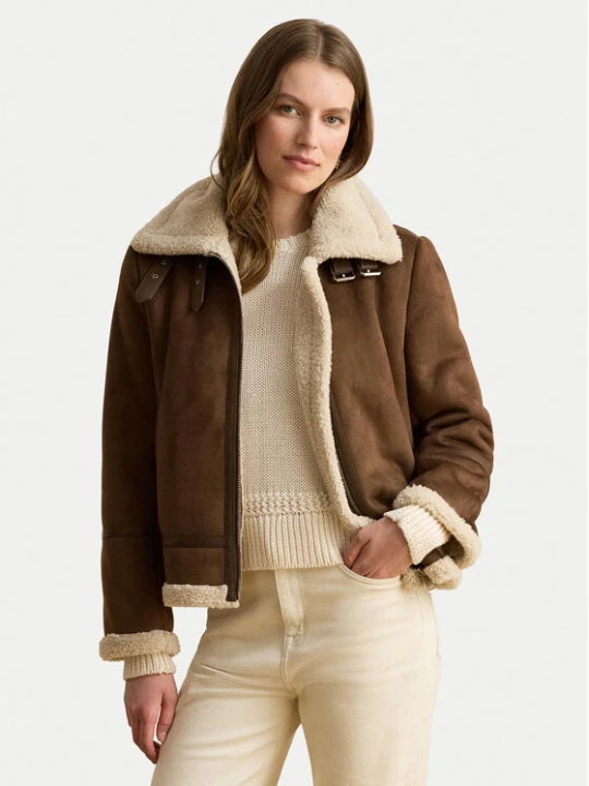 Zdjęcie produktu LAUREN RALPH LAUREN Kożuch sztuczny 297P04122003 Brązowy Regular Fit