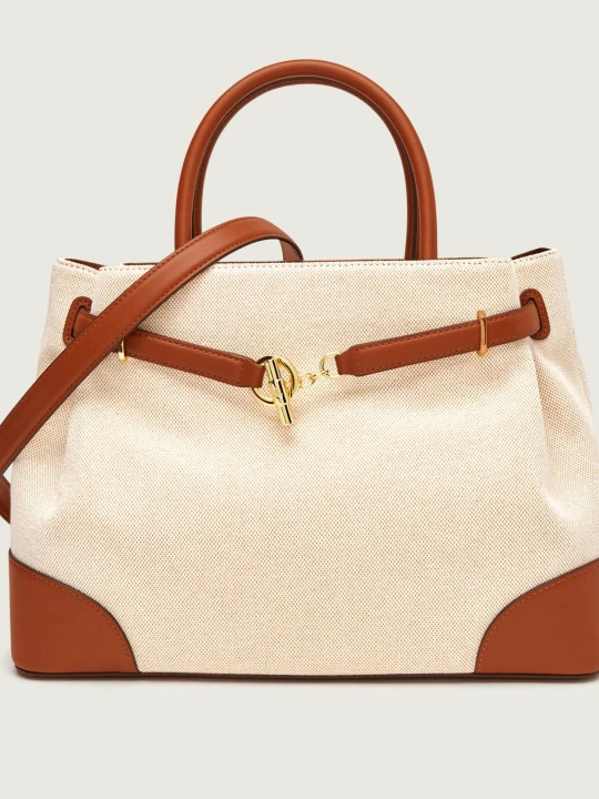 Zdjęcie produktu LAUREN RALPH LAUREN Kuferek Blaike | z dodatkiem skóry beżowy