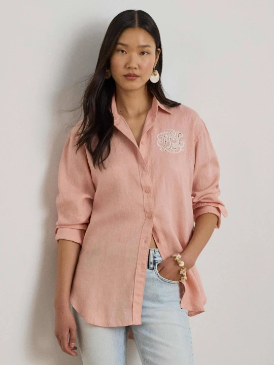 Zdjęcie produktu LAUREN RALPH LAUREN Lniana koszula | Loose fit różowy