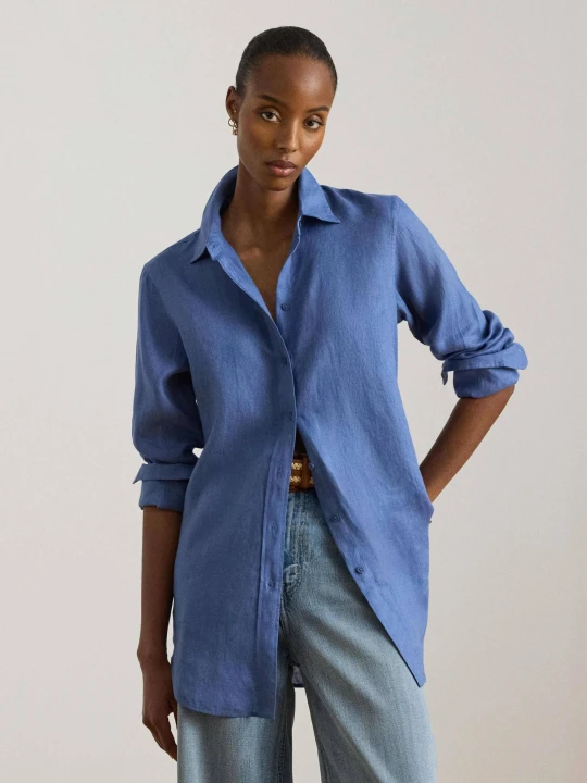 Zdjęcie produktu LAUREN RALPH LAUREN Lniana koszula | Relaxed fit niebieski
