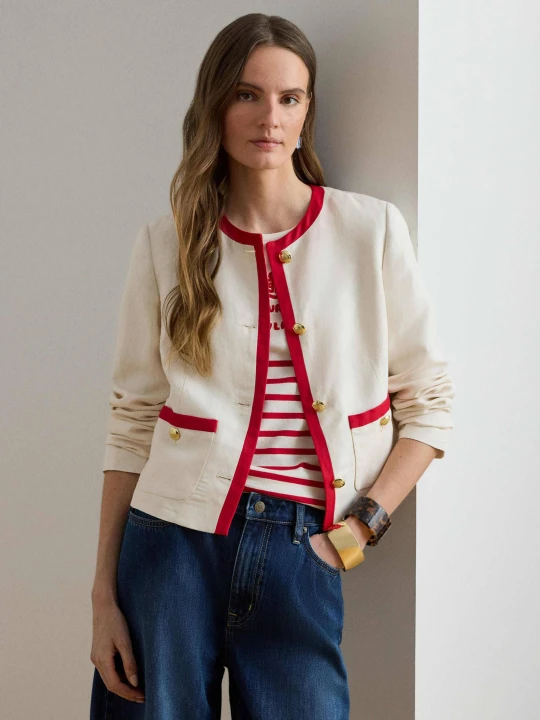 Zdjęcie produktu LAUREN RALPH LAUREN Lniana marynarka | Regular Fit beżowy
