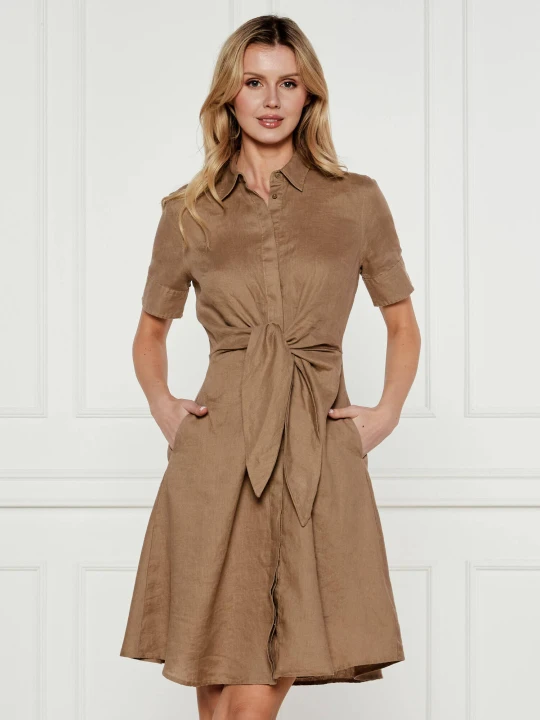 Zdjęcie produktu LAUREN RALPH LAUREN Lniana sukienka WAKANA brązowy