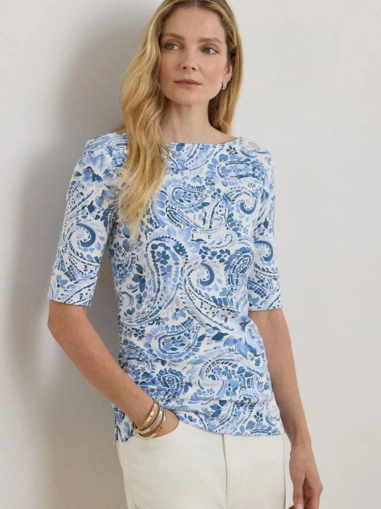 Zdjęcie produktu Lauren Ralph Lauren longsleeve damski bawełniany niebieski