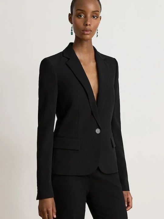Zdjęcie produktu Lauren Ralph Lauren marynarka damska z bawełną czarny