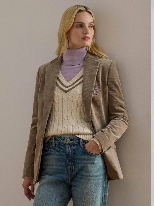 Zdjęcie produktu LAUREN RALPH LAUREN Marynarka | Regular Fit | sztruks beżowy