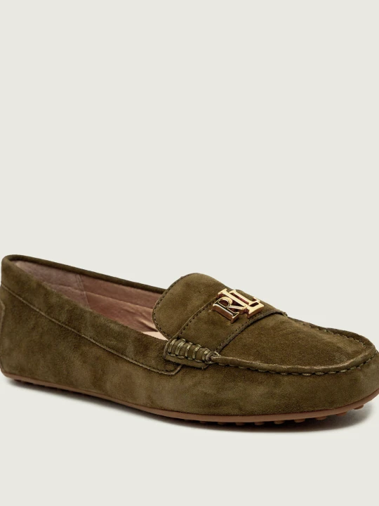 Zdjęcie produktu LAUREN RALPH LAUREN Mokasyny BARNSBURY | zamsz oliwkowy