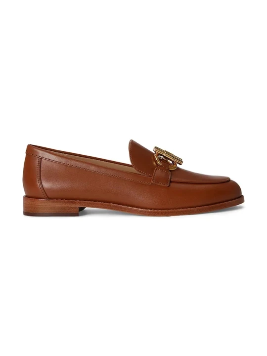 Zdjęcie produktu Lauren Ralph Lauren mokasyny damskie skórzane Blaike Loafer brązowy