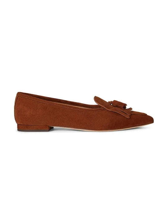 Zdjęcie produktu Lauren Ralph Lauren baleriny zamszowe Londyn Klt brązowy