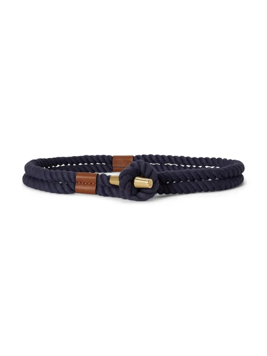 Zdjęcie produktu Lauren Ralph Lauren pasek damski bawełniany granatowy