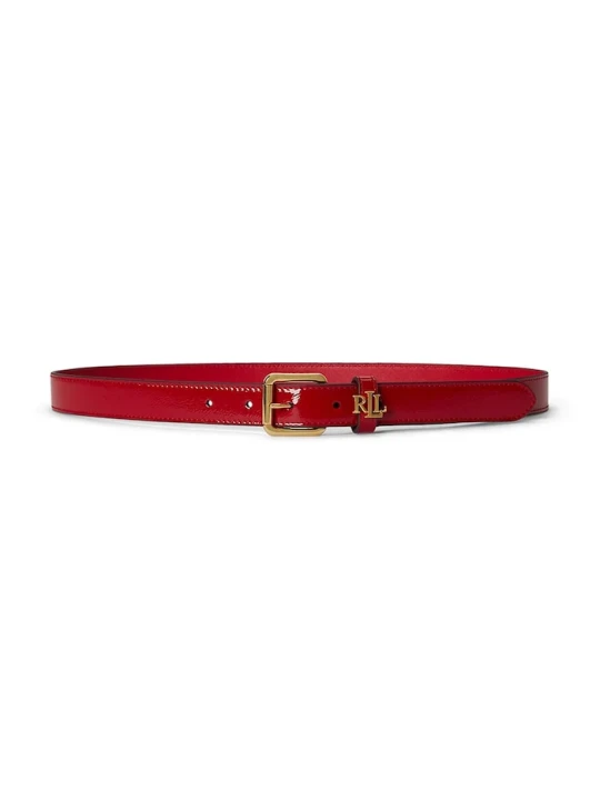 Zdjęcie produktu Lauren Ralph Lauren pasek damski skórzany czerwony