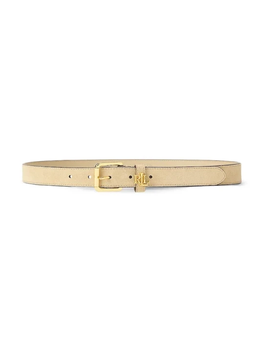 Zdjęcie produktu Lauren Ralph Lauren pasek damski skórzany beżowy