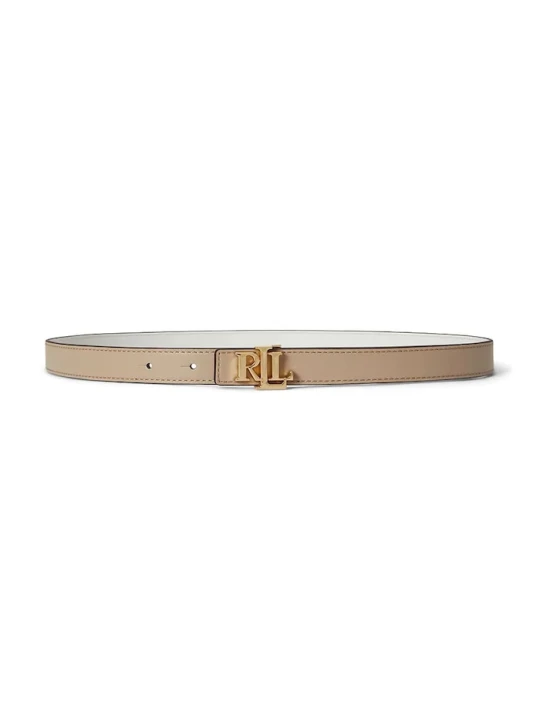 Zdjęcie produktu Lauren Ralph Lauren pasek damski skórzany beżowy
