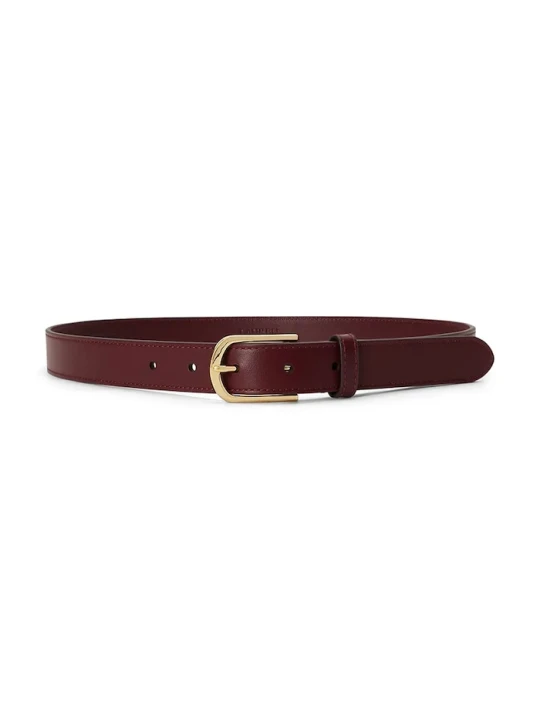 Zdjęcie produktu Lauren Ralph Lauren pasek damski skórzany bordowy