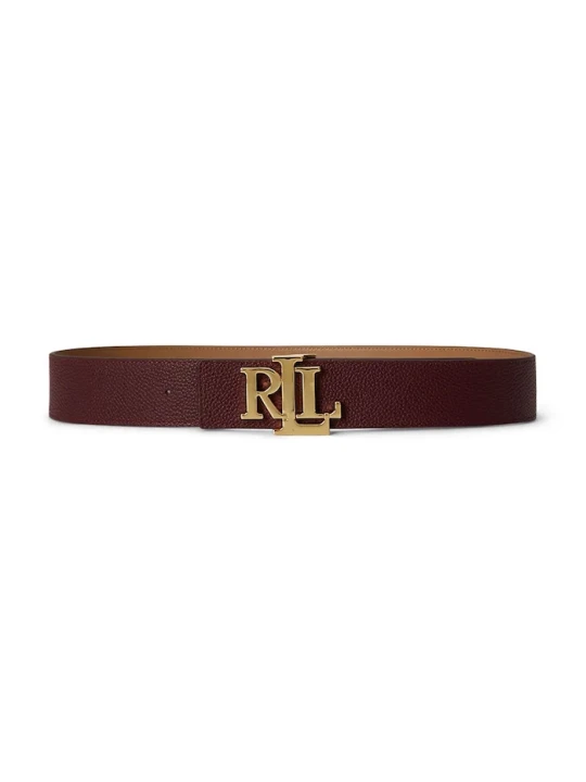 Zdjęcie produktu Lauren Ralph Lauren pasek damski skórzany bordowy