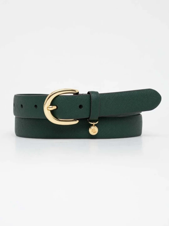 Zdjęcie produktu Lauren Ralph Lauren pasek damski skórzany zielony