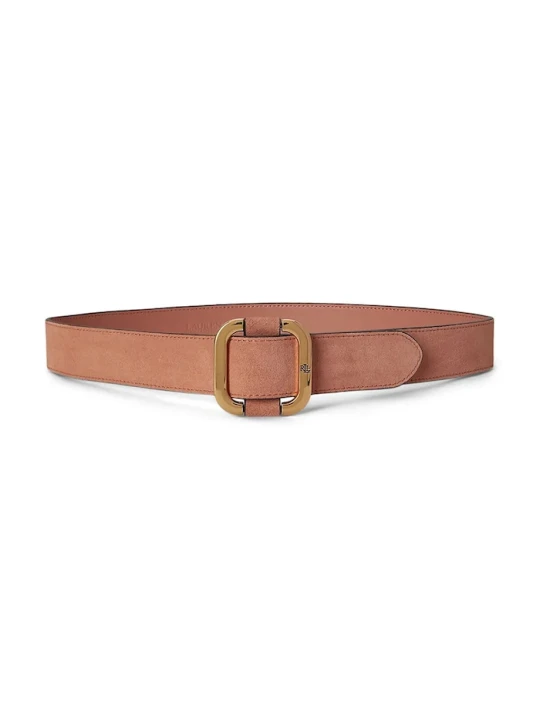 Zdjęcie produktu Lauren Ralph Lauren pasek damski zamszowy pomarańczowy