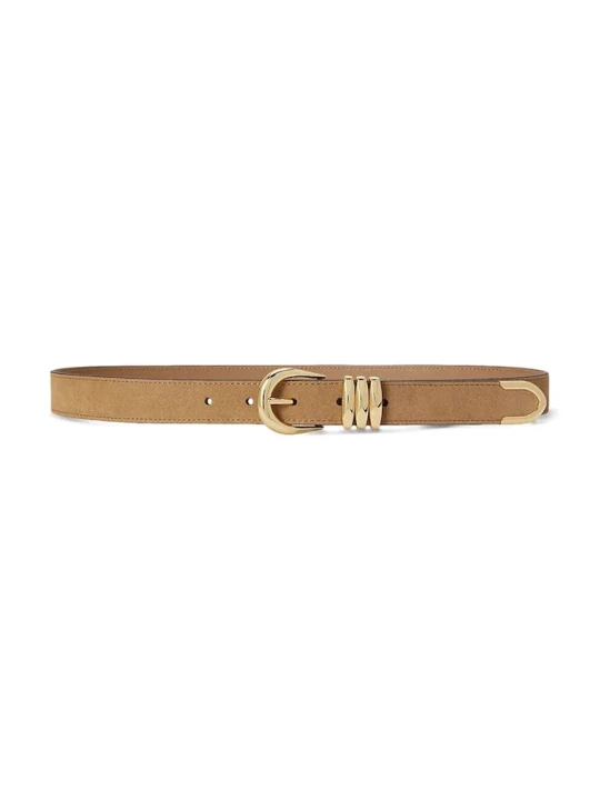 Zdjęcie produktu Lauren Ralph Lauren pasek damski zamszowy brązowy