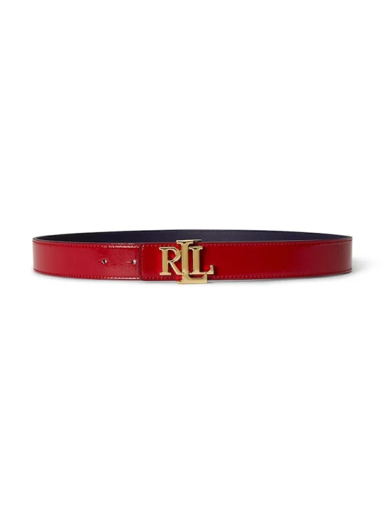 Zdjęcie produktu Lauren Ralph Lauren pasek dwustronny damski skórzany czerwony
