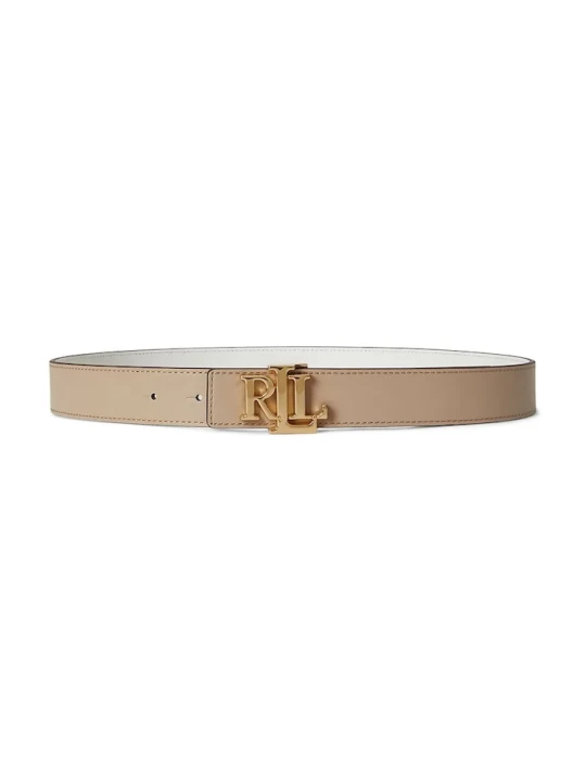 Zdjęcie produktu Lauren Ralph Lauren pasek dwustronny damski skórzany beżowy