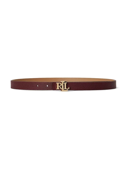 Zdjęcie produktu Lauren Ralph Lauren pasek dwustronny damski skórzany bordowy