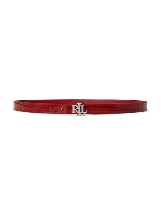 Zdjęcie produktu Lauren Ralph Lauren pasek dwustronny damski skórzany czerwony