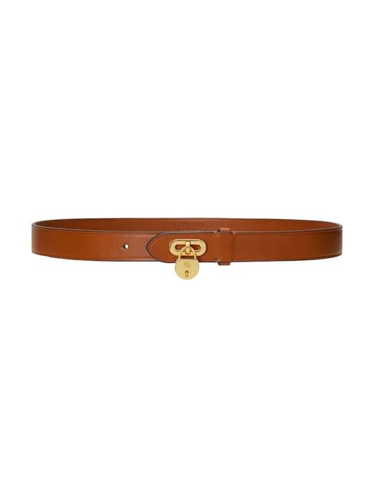 Zdjęcie produktu Lauren Ralph Lauren pasek damski skórzany beżowy