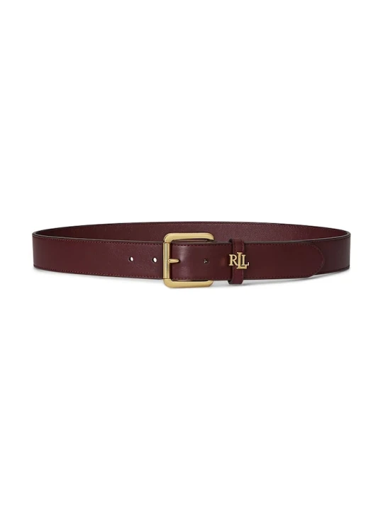 Zdjęcie produktu Lauren Ralph Lauren pasek damski skórzany bordowy