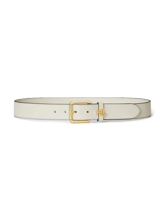 Zdjęcie produktu Lauren Ralph Lauren pasek damski skórzany beżowy