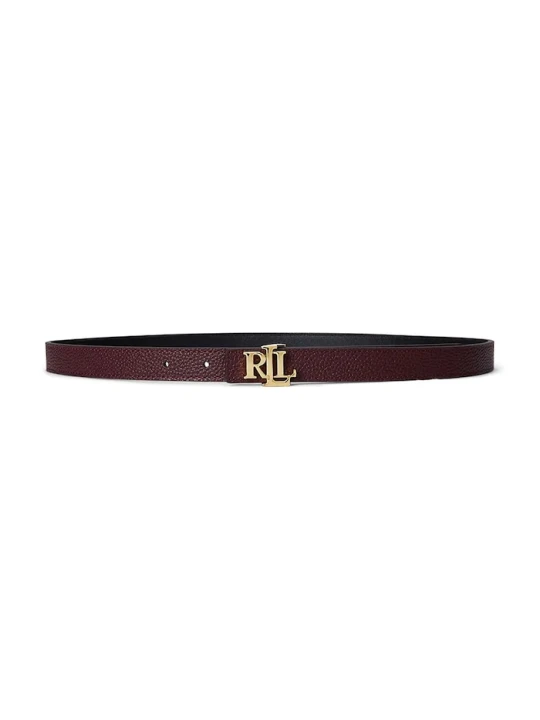 Zdjęcie produktu Lauren Ralph Lauren pasek dwustronny damski skórzany bordowy