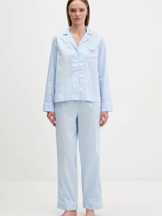 Zdjęcie produktu Lauren Ralph Lauren piżama damska bawełniana niebieski