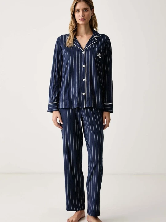 Zdjęcie produktu Lauren Ralph Lauren piżama damska bawełniana granatowy
