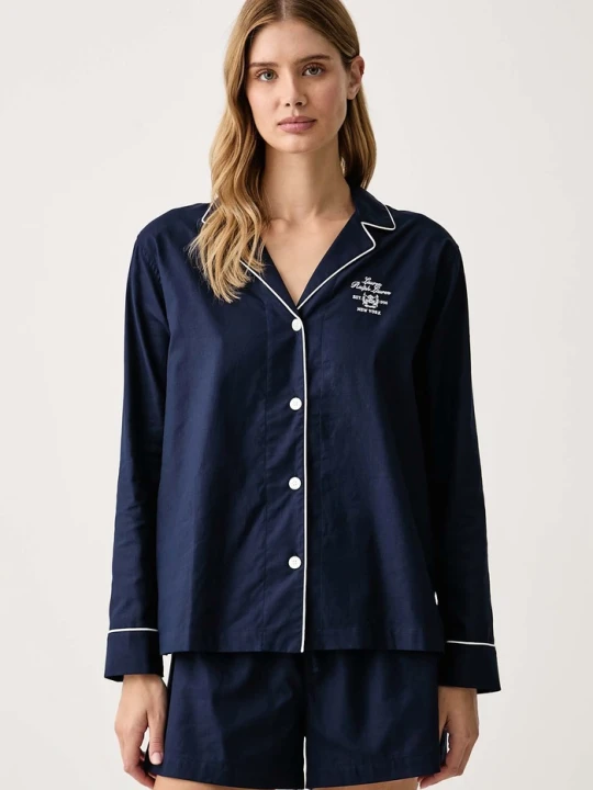 Zdjęcie produktu Lauren Ralph Lauren piżama damska bawełniana granatowy