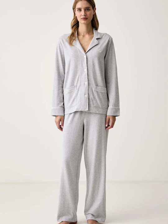 Zdjęcie produktu Lauren Ralph Lauren piżama damska bawełniana szary