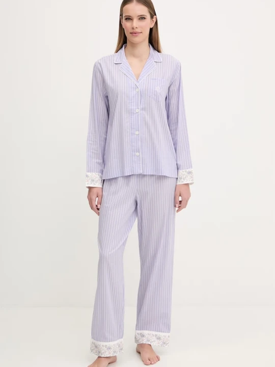 Zdjęcie produktu Lauren Ralph Lauren piżama dwuczęściowa damska fioletowy