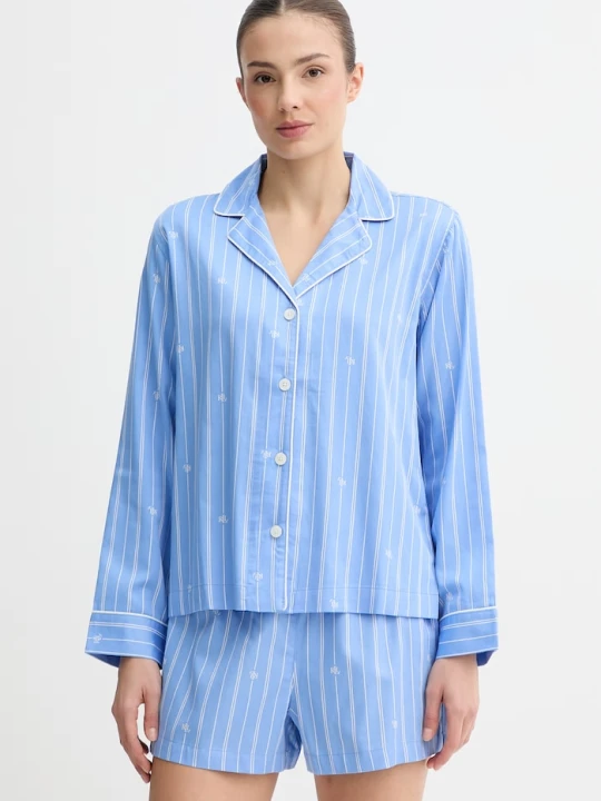 Zdjęcie produktu Lauren Ralph Lauren piżama dwuczęściowa damska bawełniana niebieski