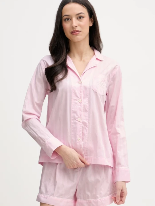 Zdjęcie produktu Lauren Ralph Lauren piżama dwuczęściowa damska bawełniana różowy