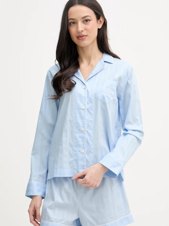 Zdjęcie produktu Lauren Ralph Lauren piżama dwuczęściowa damska bawełniana niebieski