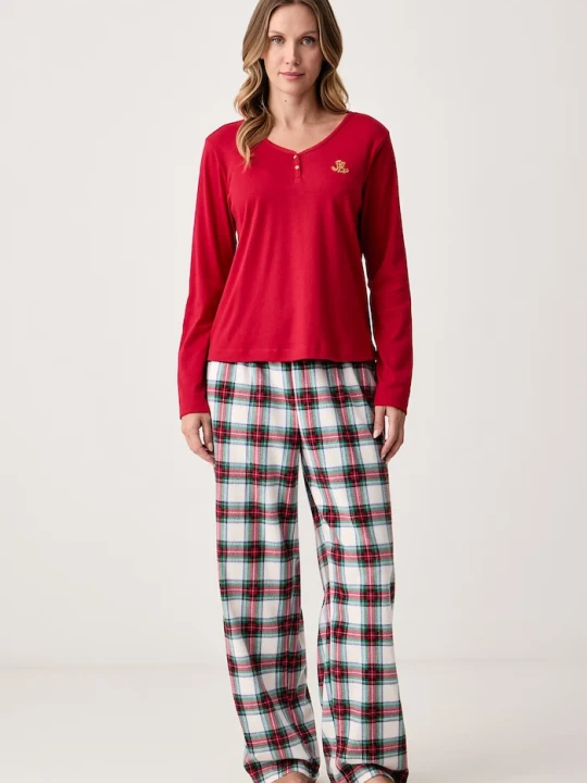Zdjęcie produktu Lauren Ralph Lauren piżama dwuczęściowa damska czerwony