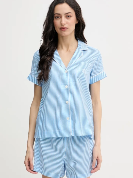 Zdjęcie produktu Lauren Ralph Lauren piżama dwuczęściowa damska z bawełny niebieski