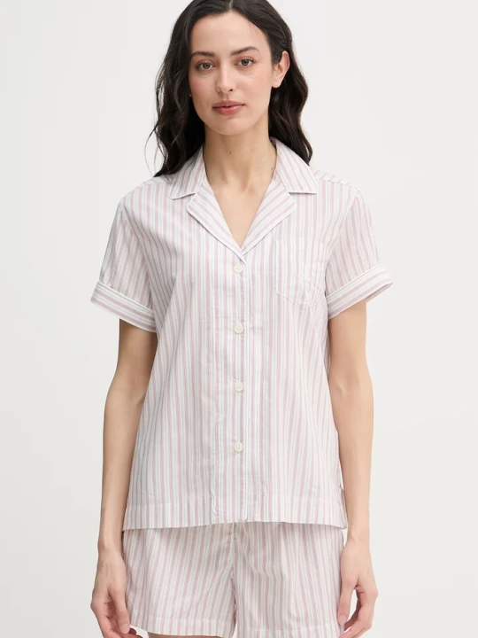 Zdjęcie produktu Lauren Ralph Lauren piżama dwuczęściowa damska z bawełny beżowy