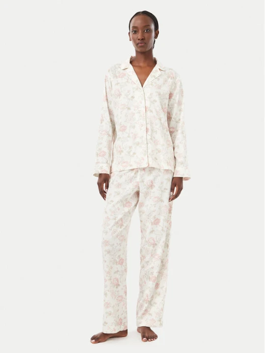 Zdjęcie produktu LAUREN RALPH LAUREN Piżama ILN92535 Kremowy Regular Fit