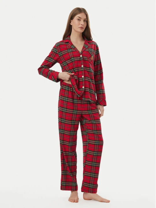 Zdjęcie produktu LAUREN RALPH LAUREN Piżama ILN92551F Czerwony Relaxed Fit