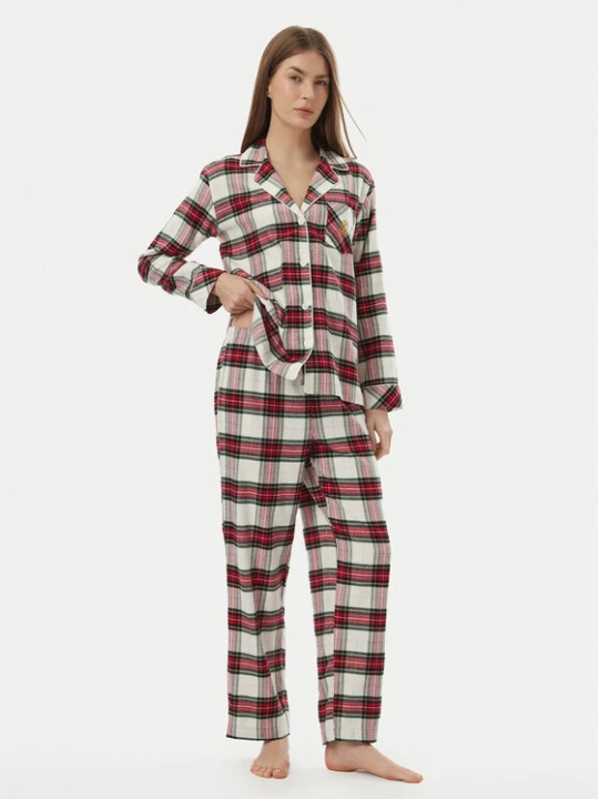 Zdjęcie produktu LAUREN RALPH LAUREN Piżama ILN92551F Kremowy Relaxed Fit