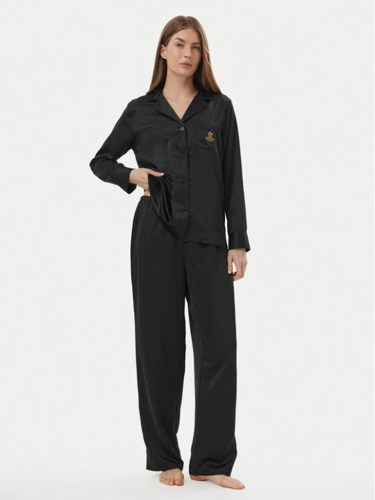 Zdjęcie produktu LAUREN RALPH LAUREN Piżama ILN92556 Czarny Relaxed Fit